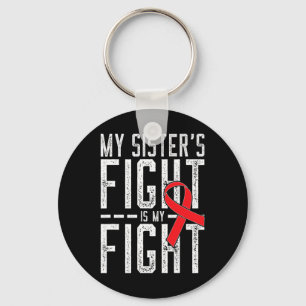 Porte-clés Mon combat de soeur est ma lutte contre le cancer
