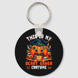 Porte-clés Mon costume de gamer effrayant Manette de jeu Hall