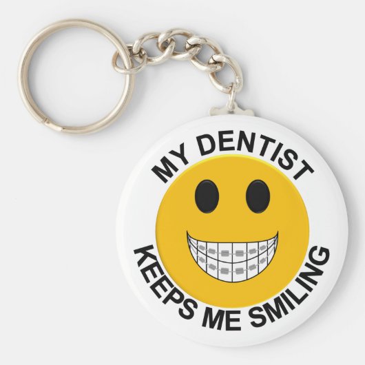 Porte-clés Mon dentiste me garde le sourire - Porte - clé du (Devant)