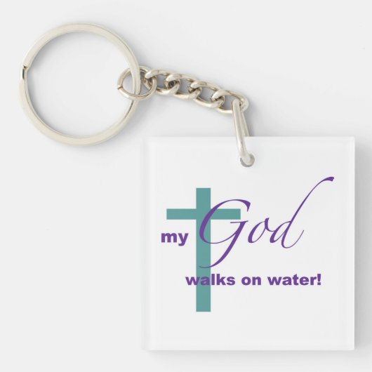 Porte-clés Mon Dieu marche sur l'eau ! (Devant)