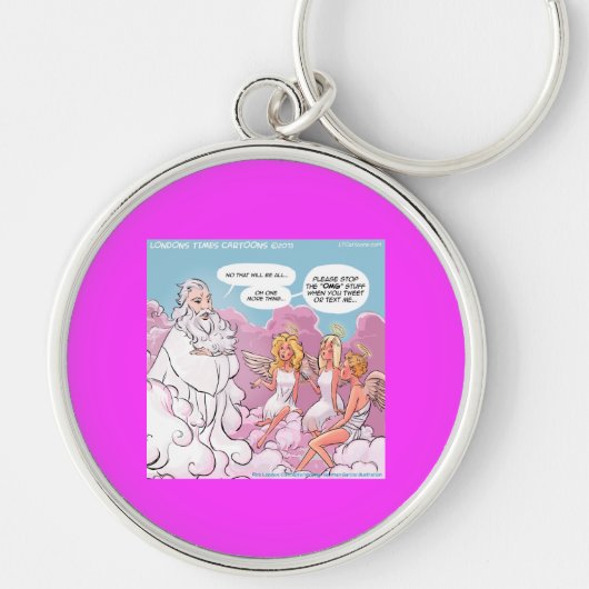 Porte-clés Mon dieu (OMG) Textes d'anges Drôles (Devant)