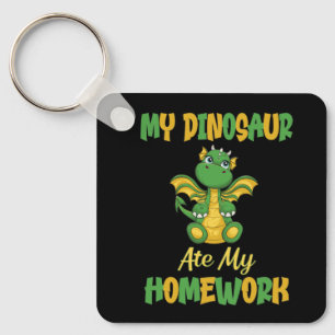 Porte-clés Mon dinosaure a mangé mes devoirs