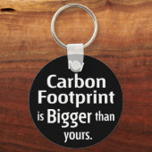 Porte-clés Mon empreinte carbone est plus grande que la vôtre (Recto)