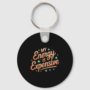 Porte-clés Mon Énergie Est Chère Rétro Esthétique Empowering