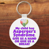 Porte-clés Mon enfant a Asperger (Recto)