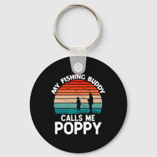 Porte-clés Mon Époux De Pêche M'Appelle Poppy Retro Vintage G