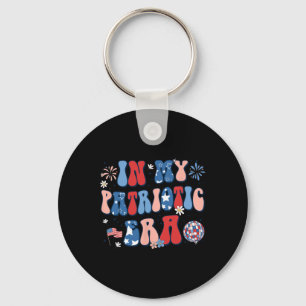 Porte-clés Mon ère patriotique Retro 4 juillet Quatrième Fill