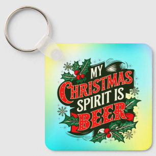 Porte-clés Mon esprit de Noël est Bière-89379