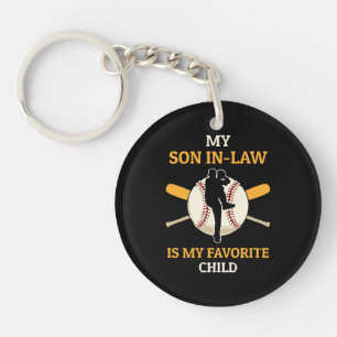 Porte-clés Mon Fils En Droit Est Mon Fan De Baseball Enfant F