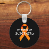 PORTE-CLÉS MON FILS EST MON SUPERHERO LEUKEMIA MOIS DE SENSIB (Recto)