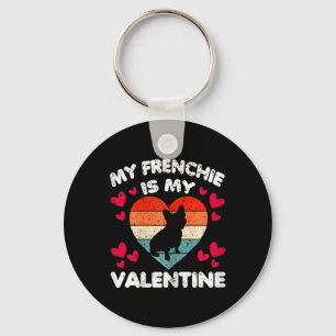 Porte-clés Mon Frenchie est mon chien d'amour de la Saint-Val