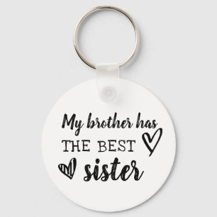 Porte-clés mon frère a la meilleure soeur mignon coeur gribou
