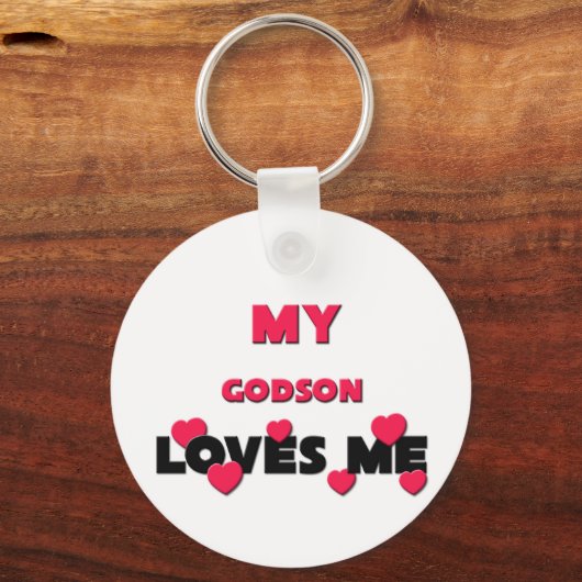 Porte-clés Mon Godson m'aime (Recto)