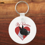 Porte-clés Mon grand Dane Valentine (Recto)