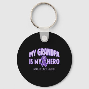 Porte-clés Mon Grand-Père Est Mon Héros Pancréatique Cancer S