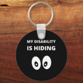 Porte-clés Mon handicap cache la sensibilisation aux incapaci (Recto)