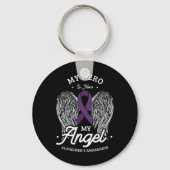 Porte-clés Mon héros est maintenant la conscience d'Alzheimer (Recto)