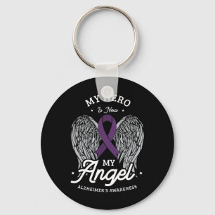Porte-clés Mon héros est maintenant la conscience d'Alzheimer