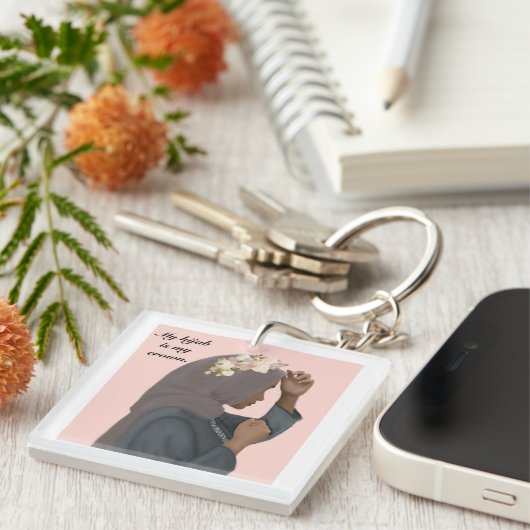 Porte-clés Mon hijab est ma couronne  (Devant Droit)