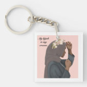 Porte-clés Mon hijab est ma couronne  (Devant)