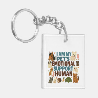 Porte-clés Mon humain de soutien émotionnel pour mon animal d