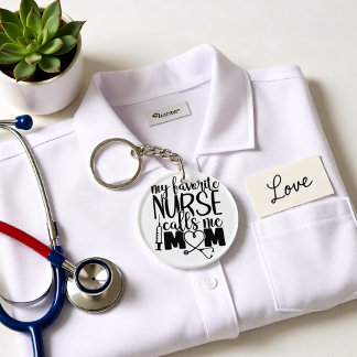 Porte-clés Mon infirmière préférée m'appelle maman - T-shirt