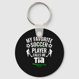 Porte-clés Mon Joueur De Foot Préféré M'appelle Tia