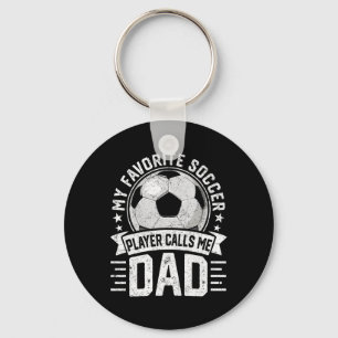 Porte-clés Mon Joueur De Football Favori M'appelle Papa Fête