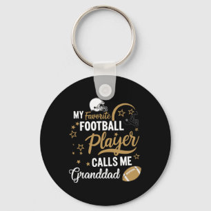 Porte-clés Mon joueur de football préféré m'appelle Grand-pèr