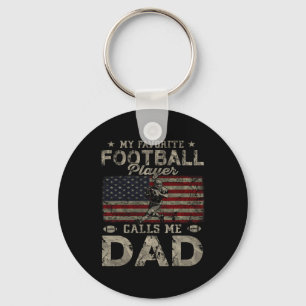 Porte-clés Mon joueur de football préféré m'appelle papa Fête