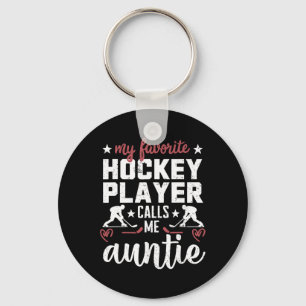 Porte-clés Mon joueur de hockey préféré m'appelle Tatie Hocke