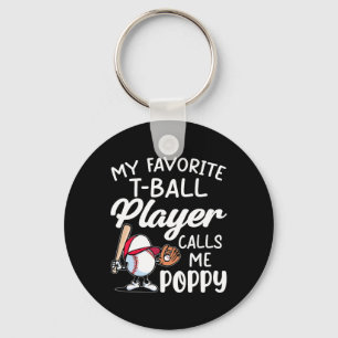 Porte-clés Mon Joueur de T-ball Favori M'appelle Poppy Fath