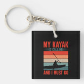 Porte-clés Mon Kayak appelle et je dois y aller (Devant)