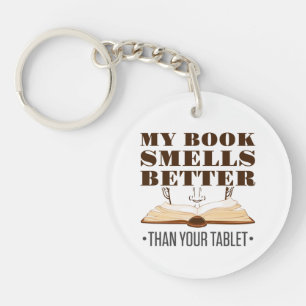 Porte-clés Mon livre sent mieux que votre tablette