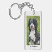 Porte-clés Mon meilleur ami avec Birdie le Bernedoodle (Devant gauche)