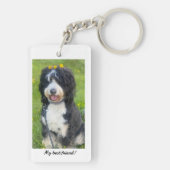 Porte-clés Mon meilleur ami avec Birdie le Bernedoodle (Dos)