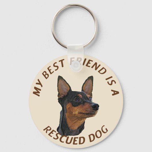 Porte-clés Mon meilleur ami (Miniature Pinscher) (Recto)