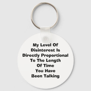 Porte-clés Mon niveau de désintérêt