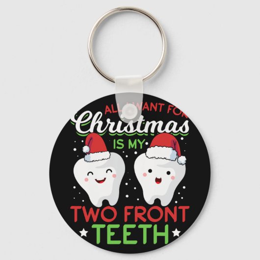 Porte-clés Mon Noël à deux dents de devant (Recto)