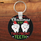Porte-clés Mon Noël à deux dents de devant (Recto)