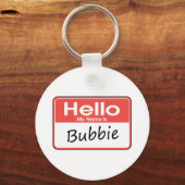 Porte-clés Mon nom est Bubbie (Recto)