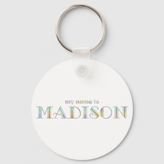 Porte-clés Mon nom est Madison (Recto)