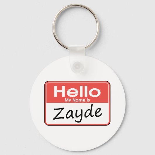 Porte-clés Mon nom est Zayde (Recto)