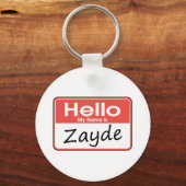 Porte-clés Mon nom est Zayde (Recto)