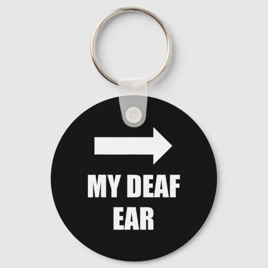 Porte-clés Mon oreille sourde L'oreille gauche L'oreille est (Recto)