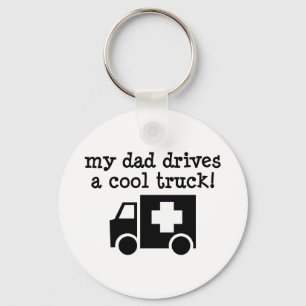 Porte-clés Mon papa conduit un camion frais