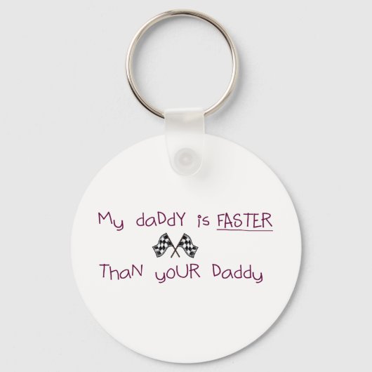 Porte-clés Mon Papa Est Plus Rapide Que Ton Papa (Recto)