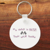 Porte-clés Mon Papa Est Plus Rapide Que Ton Papa (Recto)