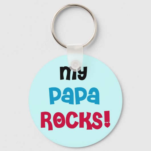 Porte-clés Mon Papa Rocks T-shirts et cadeaux (Recto)