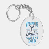 Porte-clés Mon Patinage favori M'Appelle Papa Patinage artist (Devant gauche)
